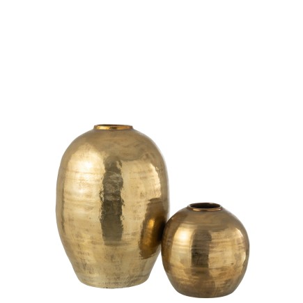 Vase haut en céramique doré 39x39x57 cm