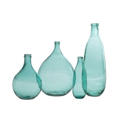 Vase dame jeanne en verre azur 41x41x56 cm