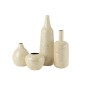 Vase goutte en bois crème 25x25x32.5 cm