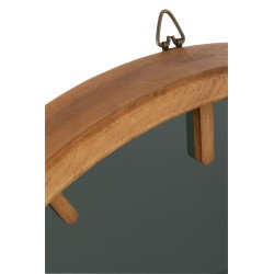 Horloge murale ronde en bois marron 40x40x5 cm