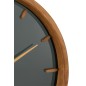 Horloge murale ronde en bois marron 40x40x5 cm
