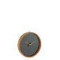 Horloge murale ronde en bois marron 40x40x5 cm