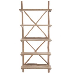 ETAGERE MURALE 5 PLANCHES BOIS NATUREL