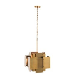 lustre carre acier mat or