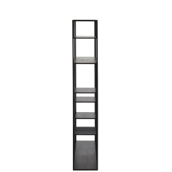 Estantería de varios niveles en metal negro 110x25x150cm