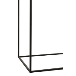 Consola rectangular de metal negro 105x35x85 cm