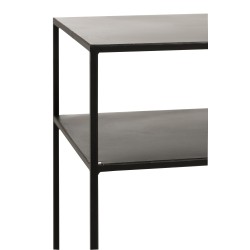 Consola rectangular de metal negro 105x35x85 cm