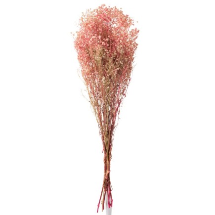 Bouquet de fleurs sèchées en bois rose 10x5x84 cm