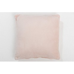 Coussin carré en coton rose pastel 45x45cm