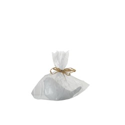 Pájaro de parafina blanco de 12.5x7x7 cm