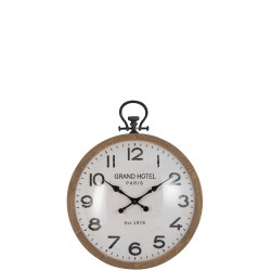 Reloj redondo de vidrio natural de 73.5x92x19.5 cm
