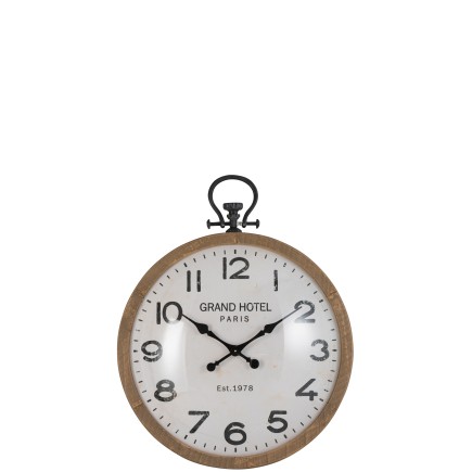 Reloj redondo de vidrio natural de 73.5x92x19.5 cm