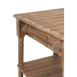 Console 6 tiroirs en bois naturel 131x70x95 cm