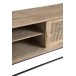 Meuble tv 3 portes coulissantes en bois naturel 150x40x50.5 cm