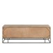 Meuble tv 3 portes coulissantes en bois naturel 150x40x50.5 cm