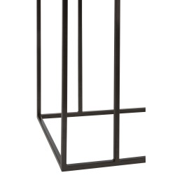 Console avec tiroirs en bois et métal noir 120x42x80 cm