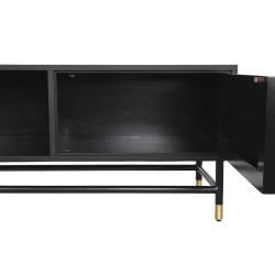 Meubles de télévision DKD Home Decor Noir Blanc Os Résine Bois MDF (170 x 40 x 51 cm)