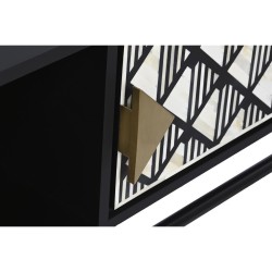 Meubles de télévision DKD Home Decor Noir Blanc Os Résine Bois MDF (170 x 40 x 51 cm)
