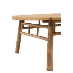 Mesa de centro redonda de madera natural de 120x120x46 cm