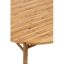 Mesa de centro redonda de madera natural de 120x120x46 cm