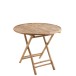 Mesa redonda plegable de bambú natural 90x90x76 cm Mesa redonda plegable de bambú natural 90x90x76 cm
