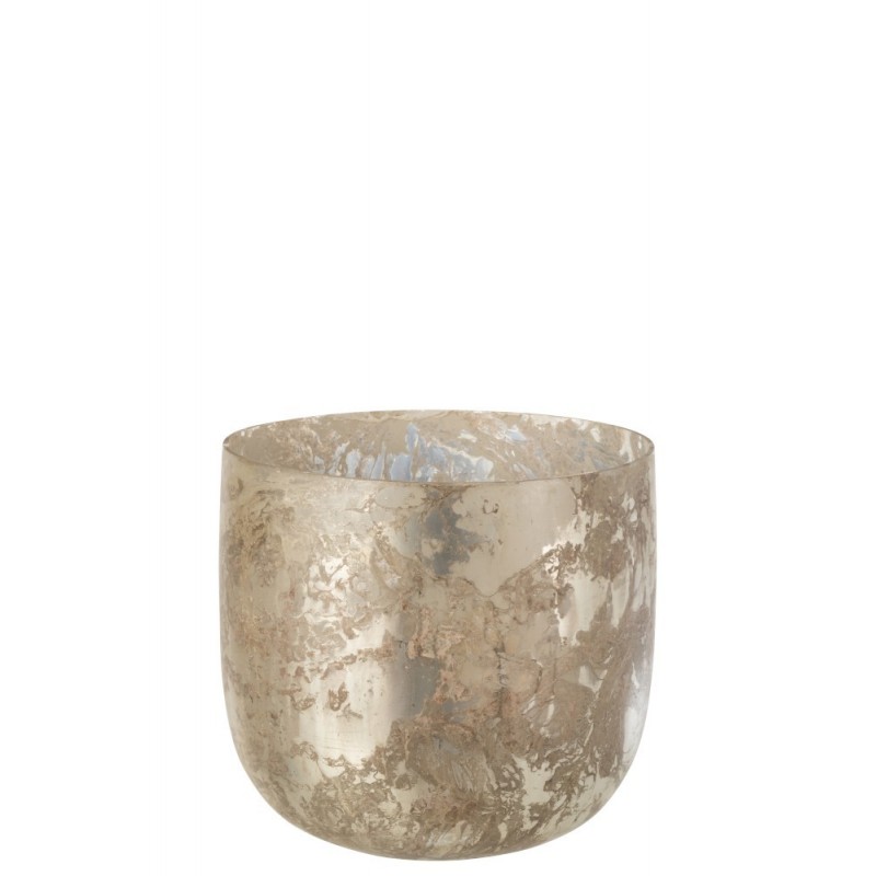 Vase en verre gris 29x29x26 cm