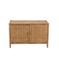 Meuble bas 2 portes en bois naturel 100x40x65 cm Meuble bas 2 portes en bois naturel 100x40x65 cm
