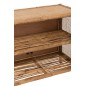 Meuble bas 2 portes en bois naturel 100x40x65 cm Meuble bas 2 portes en bois naturel 100x40x65 cm