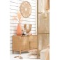 Meuble bas 2 portes en bois naturel 100x40x65 cm Meuble bas 2 portes en bois naturel 100x40x65 cm