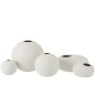 Vase boule en céramique blanc mat D18cm Vase boule en céramique blanc mat D18cm