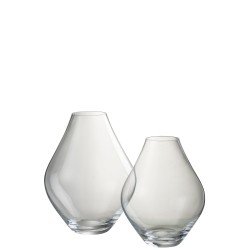 Vase en verre transparent 22x22x28 cm
