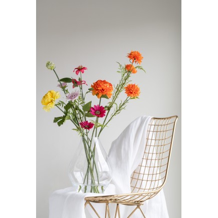 Vase en verre transparent 22x22x28 cm