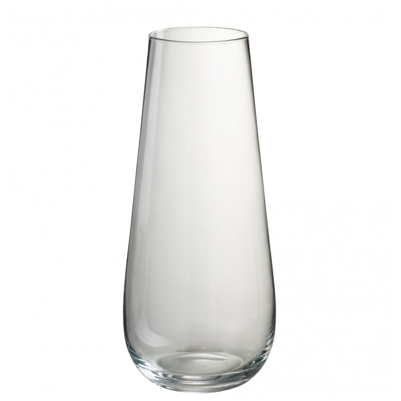 Vase haut en verre transparent 20x20x40 cm