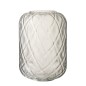 Vase avec strie en verre transparent 24x24x33 cm Vase avec strie en verre transparent 24x24x33 cm