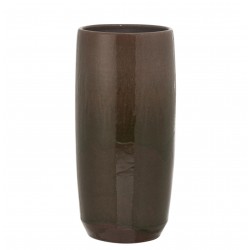 Vase ovale haut en céramique vert 22x22x45 cm