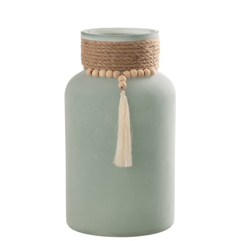 Vase en verre vert menthe 15x15x26 cm Vase en verre vert menthe 15x15x26 cm