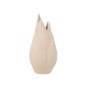 Vase flamme en céramique beige 13x13x26 cm Vase flamme en céramique beige 13x13x26 cm