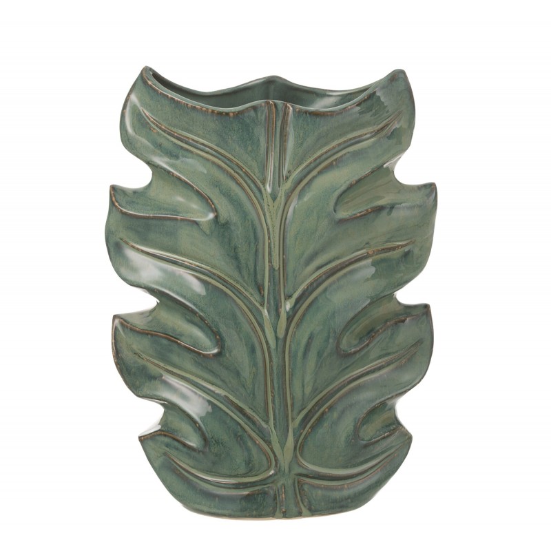 Vase poséidon en céramique vert 25x12x35 cm