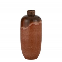 Vase en céramique rouge 23x23x50cm