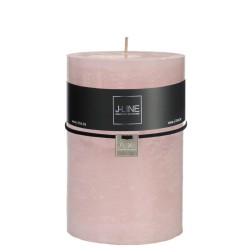 Bougie cylindrique 120H en Paraffine rose 10x10x15 cm