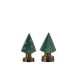 Set de 2 sapins en porcelaine et céramique Vert 8x6x16cm Set de 2 sapins en porcelaine et céramique Vert 8x6x16cm