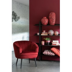 Photophore en verre Bordeaux 6x6x6 cm