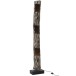 LAMPE TRONC OUVERT 3 TROUS PAULOWNIA RAYE NOIR BEIGE LAMPE TRONC OUVERT 3 TROUS PAULOWNIA RAYE NOIR BEIGE
