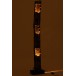 LAMPE TRONC OUVERT 3 TROUS PAULOWNIA RAYE NOIR BEIGE LAMPE TRONC OUVERT 3 TROUS PAULOWNIA RAYE NOIR BEIGE