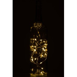 Guirlande pour bouteille en métal argent 4x3x11 cm
