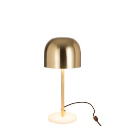 Candeeiro de mesa em metal dourado 20,5 x 20,5 x 49 cm