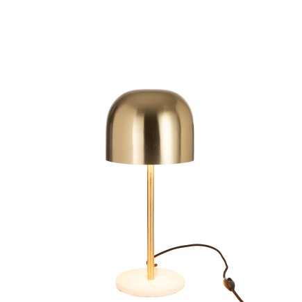 Candeeiro de mesa em metal dourado 20,5 x 20,5 x 49 cm