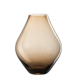 Vase en verre marron 22x22x28 cm
