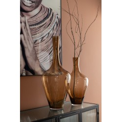 Vase en verre marron 29x29x71 cm