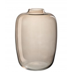Vase en verre marron 25x25x36 cm
